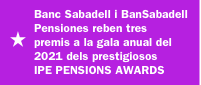 Banc Sabadell i BanSabadell Pensiones reben tres
premis a la gala anual del 2021 dels prestigiosos 
IPE PENSIONS AWARDS